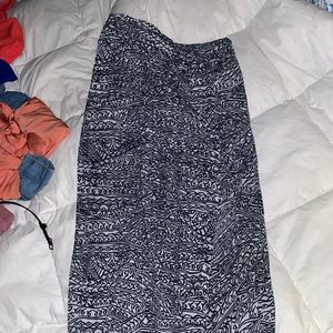 Pattern maxi skirt